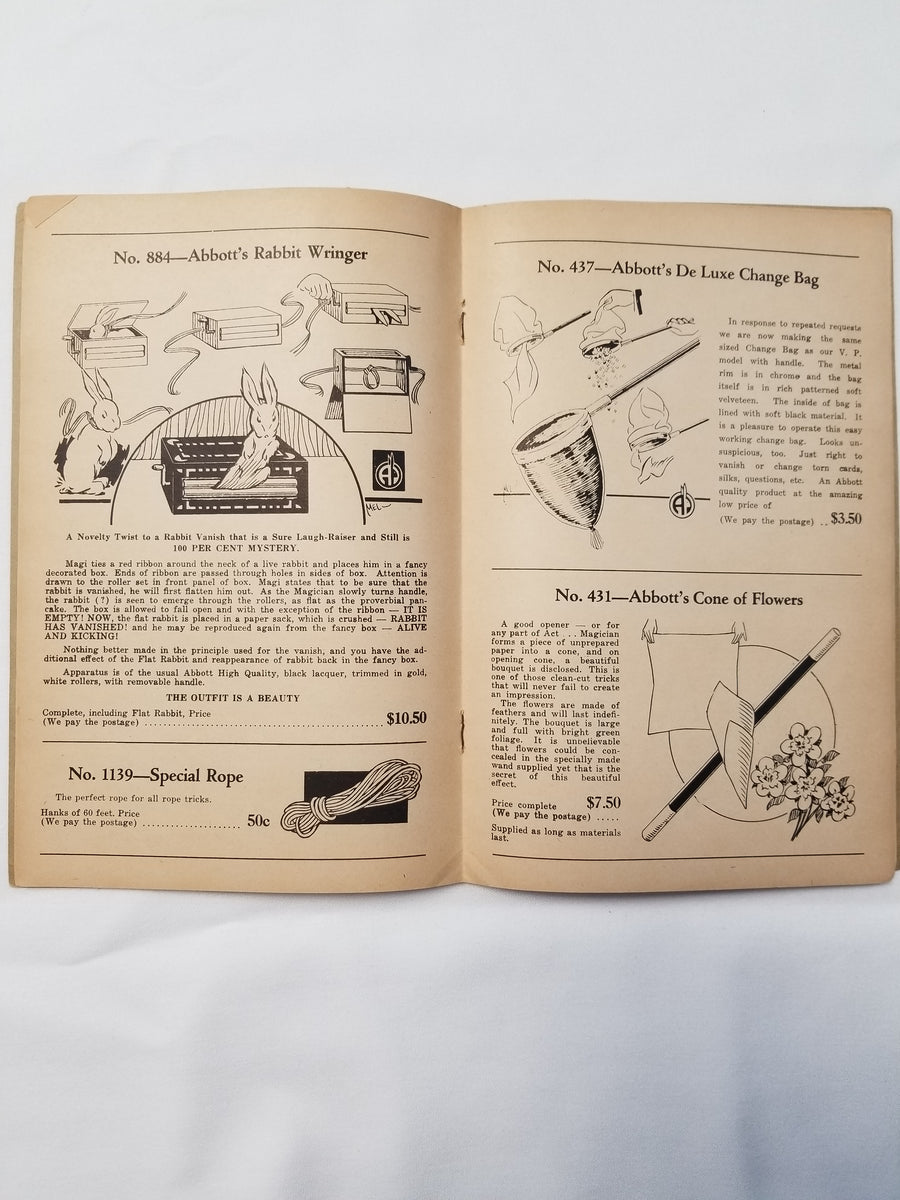 ABBOTT'S MAGIC NOVELTY CO. "Latest Magic Tricks, Catalog No. 8" Eagle