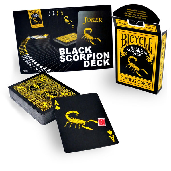 Magic Makers Black Scorpion Deck- In Bicycle Stock – Eagle Magic Store